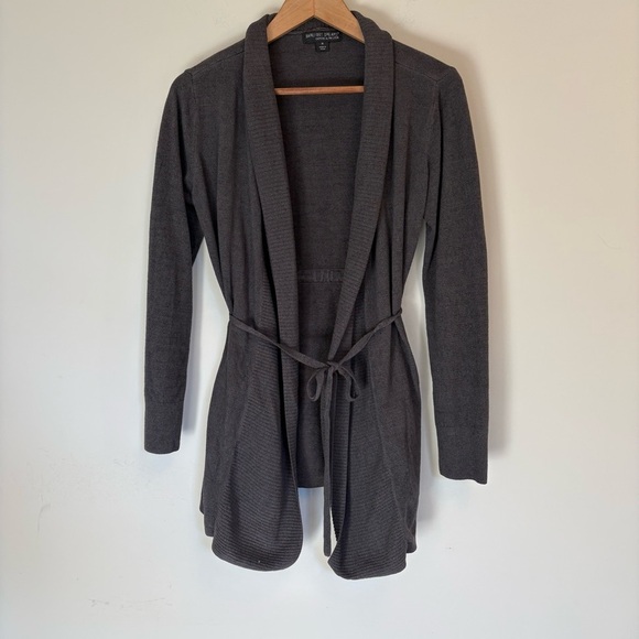Barefoot Dreams CozyChic Ultra Lite Tie Waist Cardigan Gray Brown Size M - Picture 8 of 8
